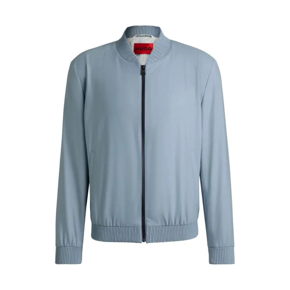 Slim-fit jacket in stretch-wool