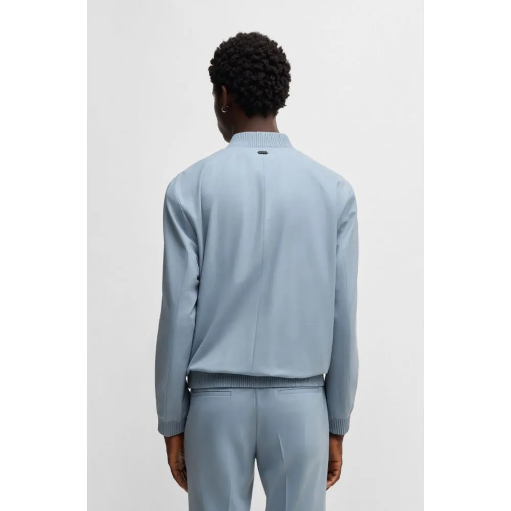 Slim-fit jacket in stretch-wool