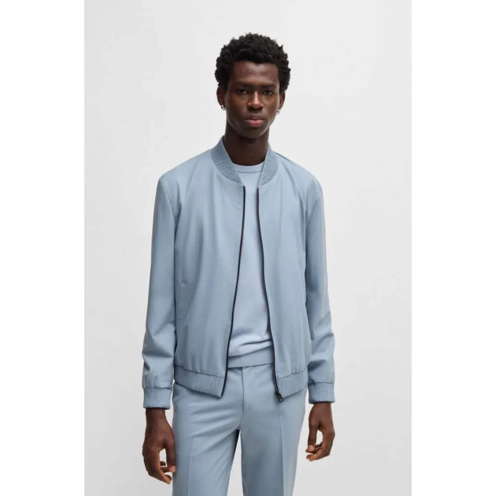 Slim-fit jacket in stretch-wool