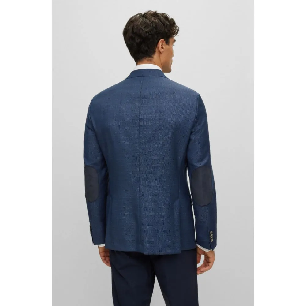 Slim-fit jacket in wool twill