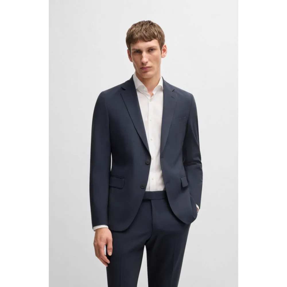 Slim-fit suit in a performance-stretch wool blend