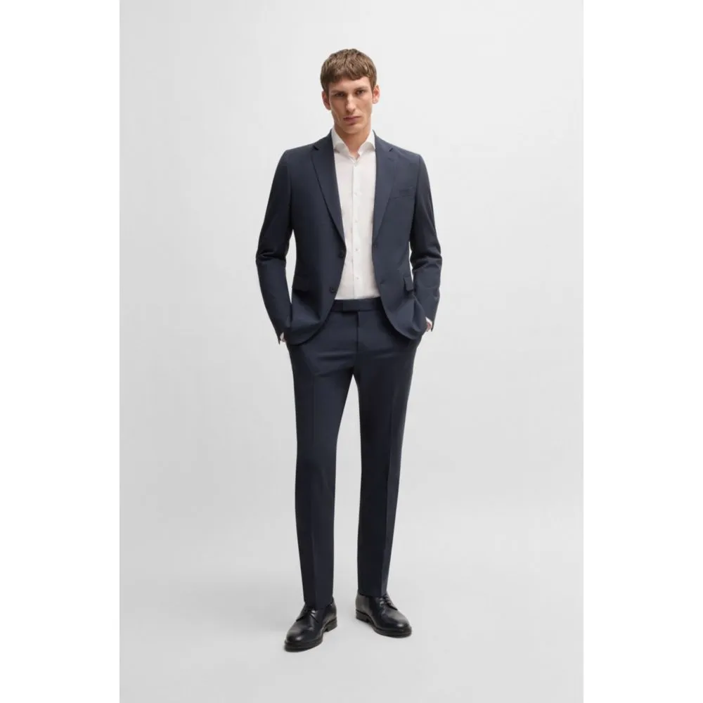 Slim-fit suit in a performance-stretch wool blend