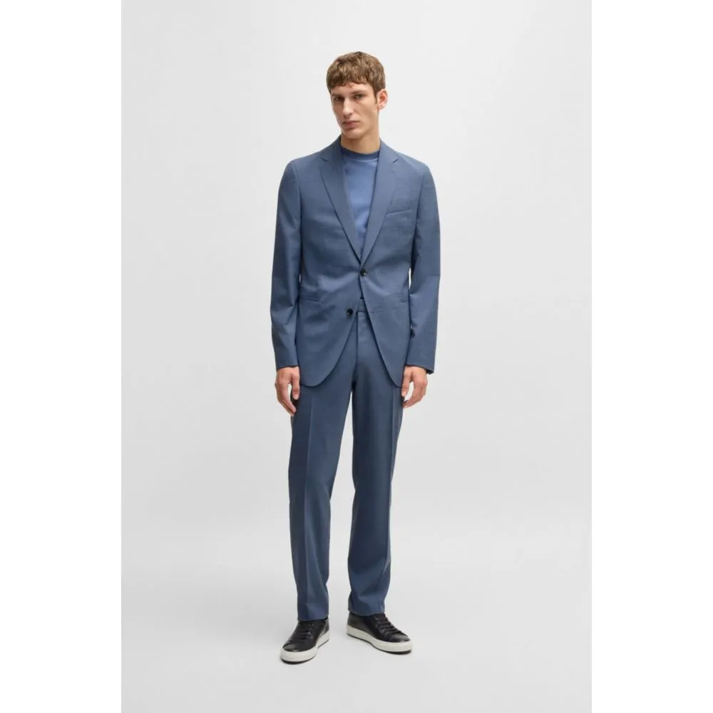 Slim-fit suit in patterned stretch cloth