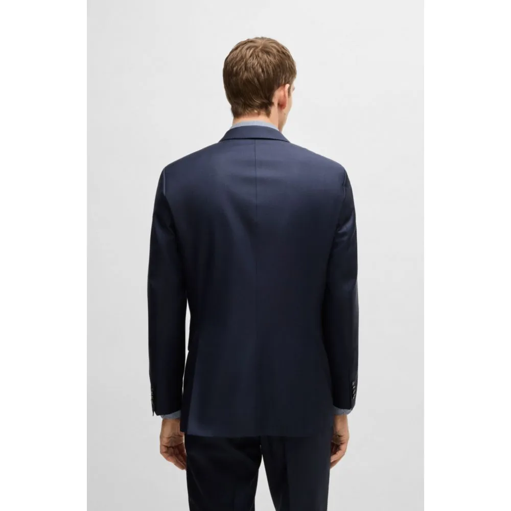 Slim-fit suit in patterned wool and silk