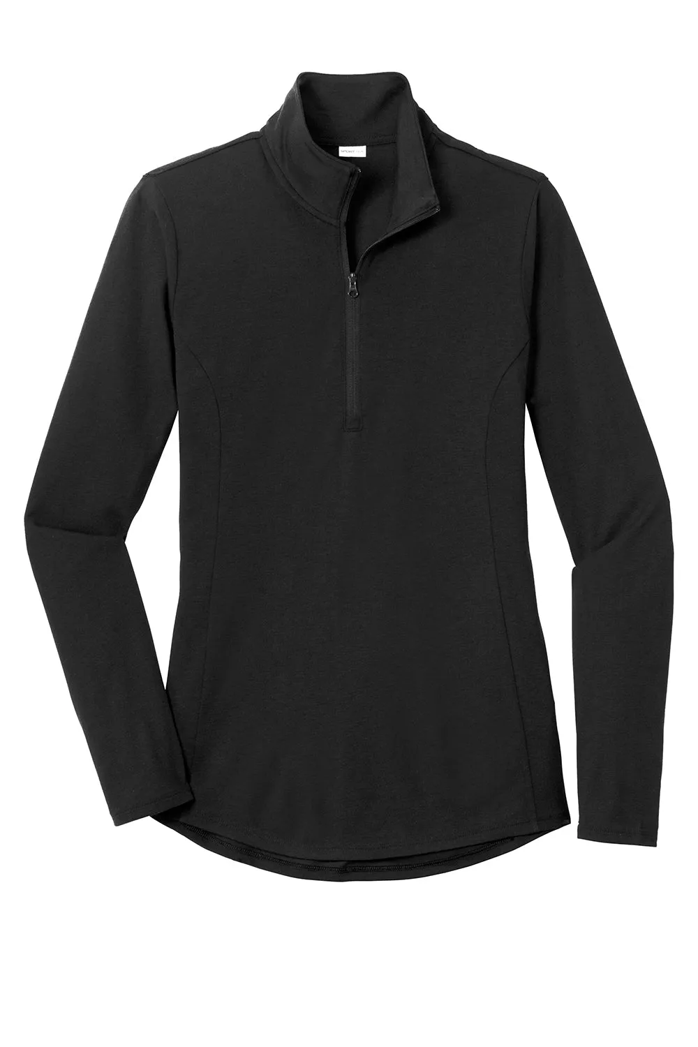 Sport-Tek Womens Moisture Wicking 1/4 Zip Sweatshirt - Black