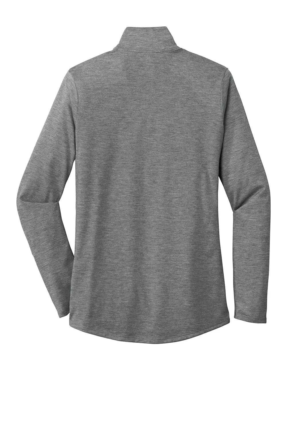 Sport-Tek Womens Moisture Wicking 1/4 Zip Sweatshirt - Heather Dark Grey