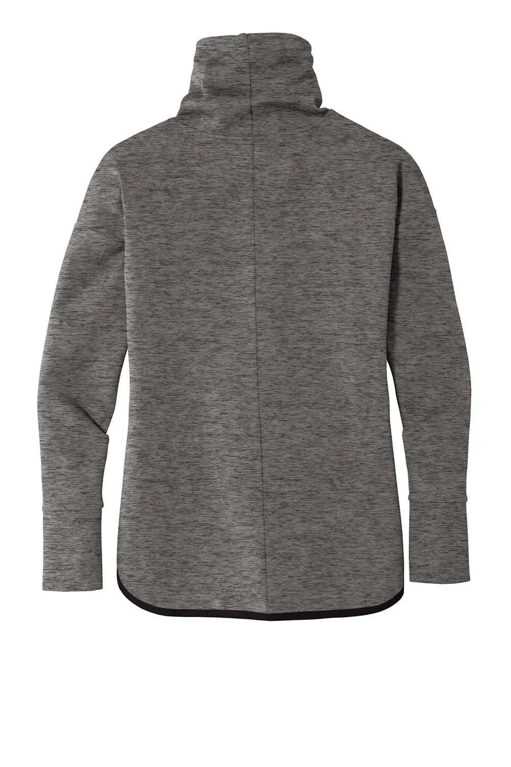 Sport-Tek Womens Triumph Fleece Cowl Neck Sweatshirt w/ Pocket - Heather Dark Grey