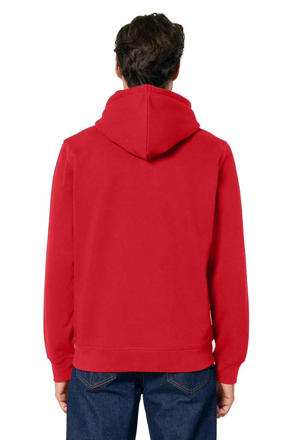 Stanley/Stella Mens Drummer 2.0 Hooded Sweatshirt Hoodie w/ Pouch Pocket - Red