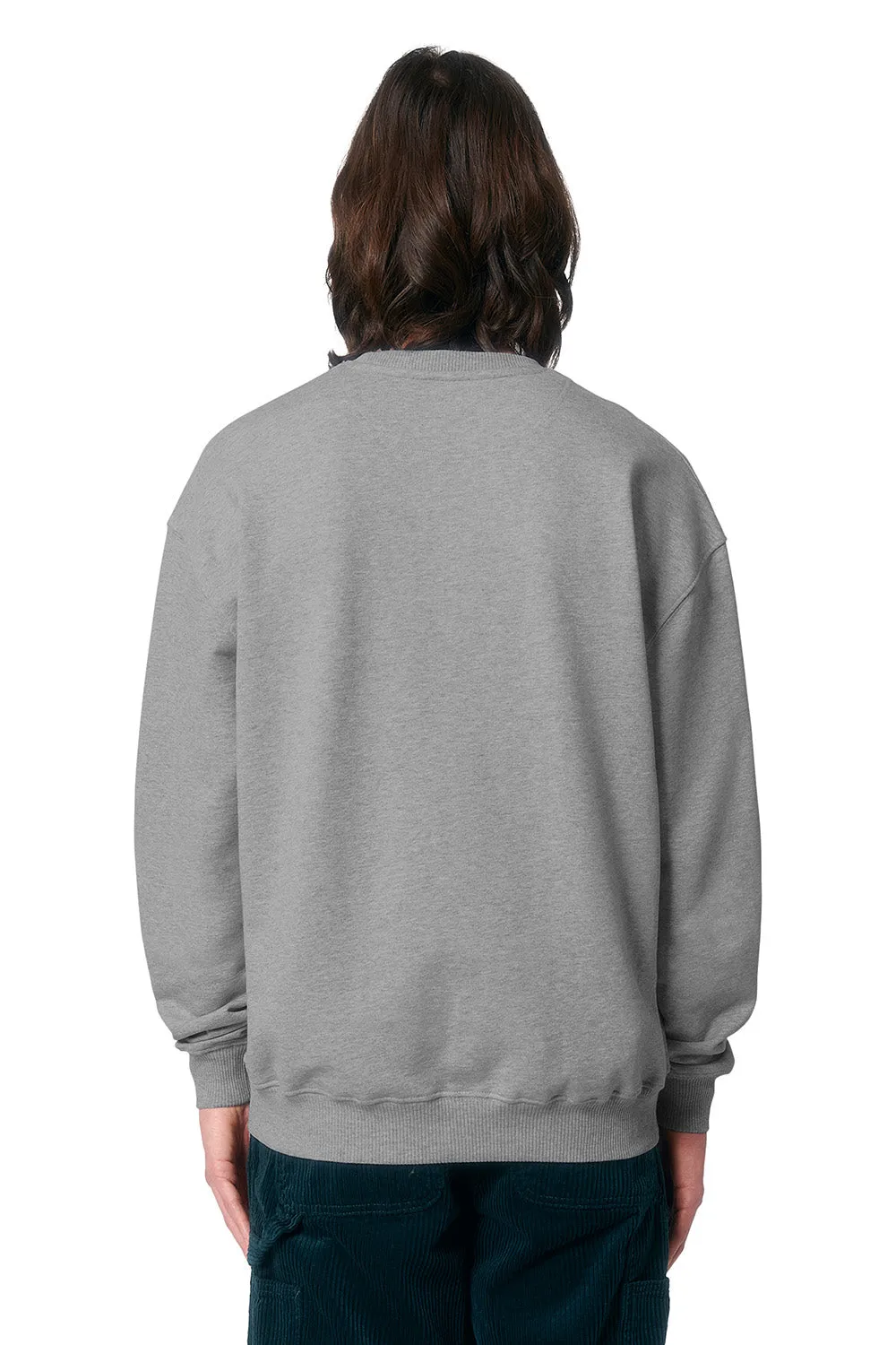 Stanley/Stella Mens Ledger Dry Crewneck Sweatshirt - Heather Grey