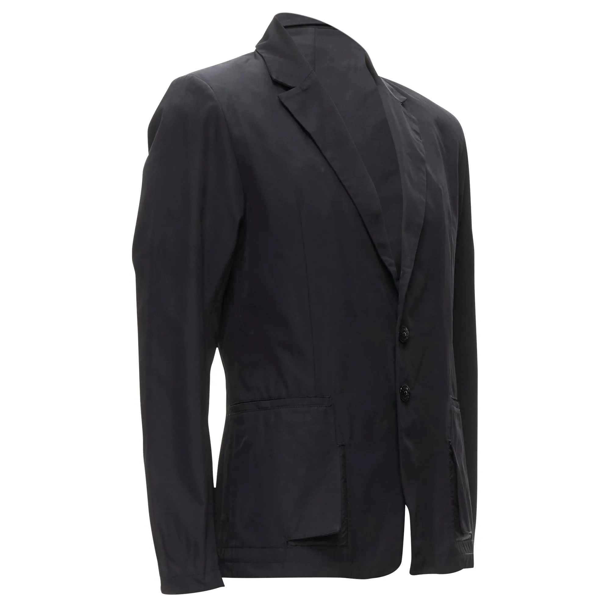 Stone Island shadow project technical nylon logo patch blazer jacket
