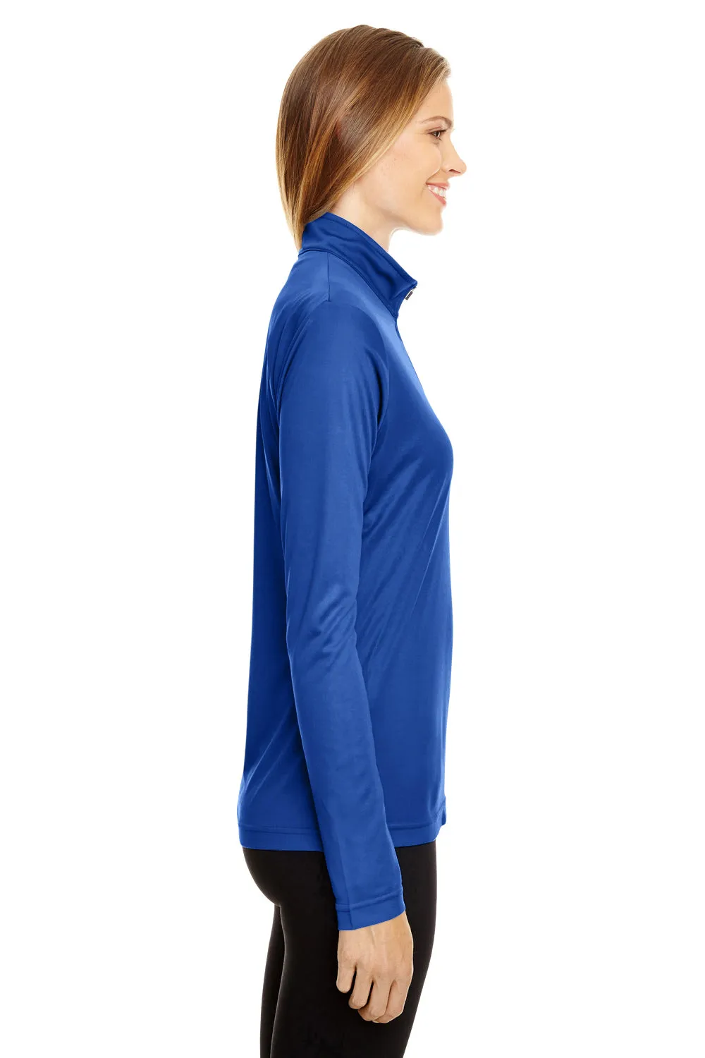 Team 365 Womens Zone Performance Moisture Wicking 1/4 Zip Sweatshirt - Royal Blue