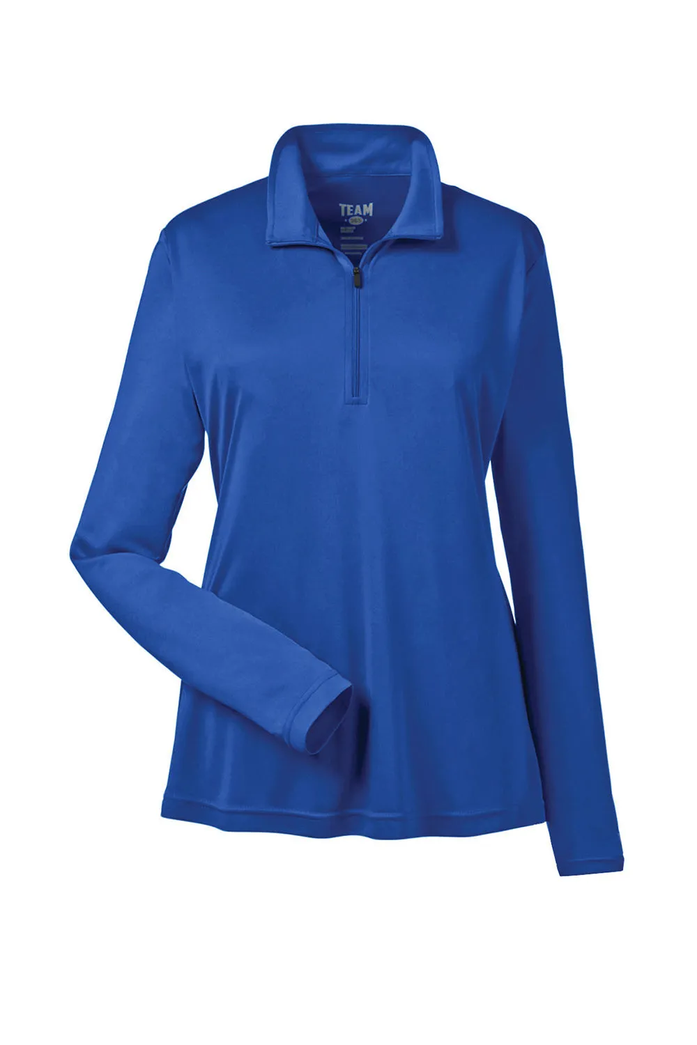Team 365 Womens Zone Performance Moisture Wicking 1/4 Zip Sweatshirt - Royal Blue