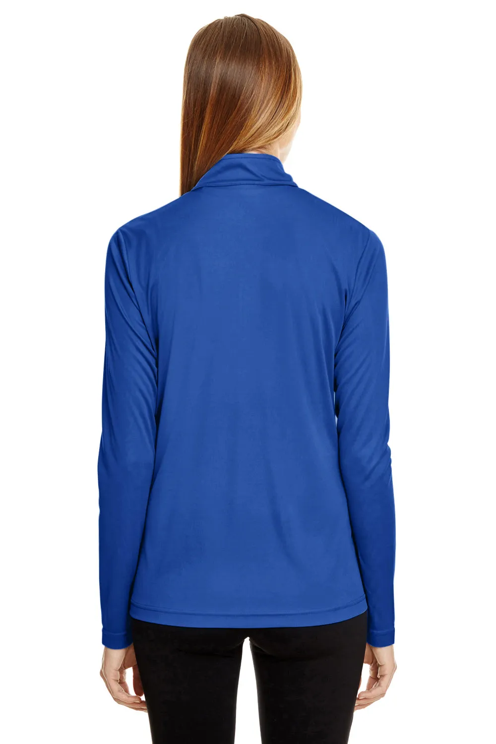 Team 365 Womens Zone Performance Moisture Wicking 1/4 Zip Sweatshirt - Royal Blue