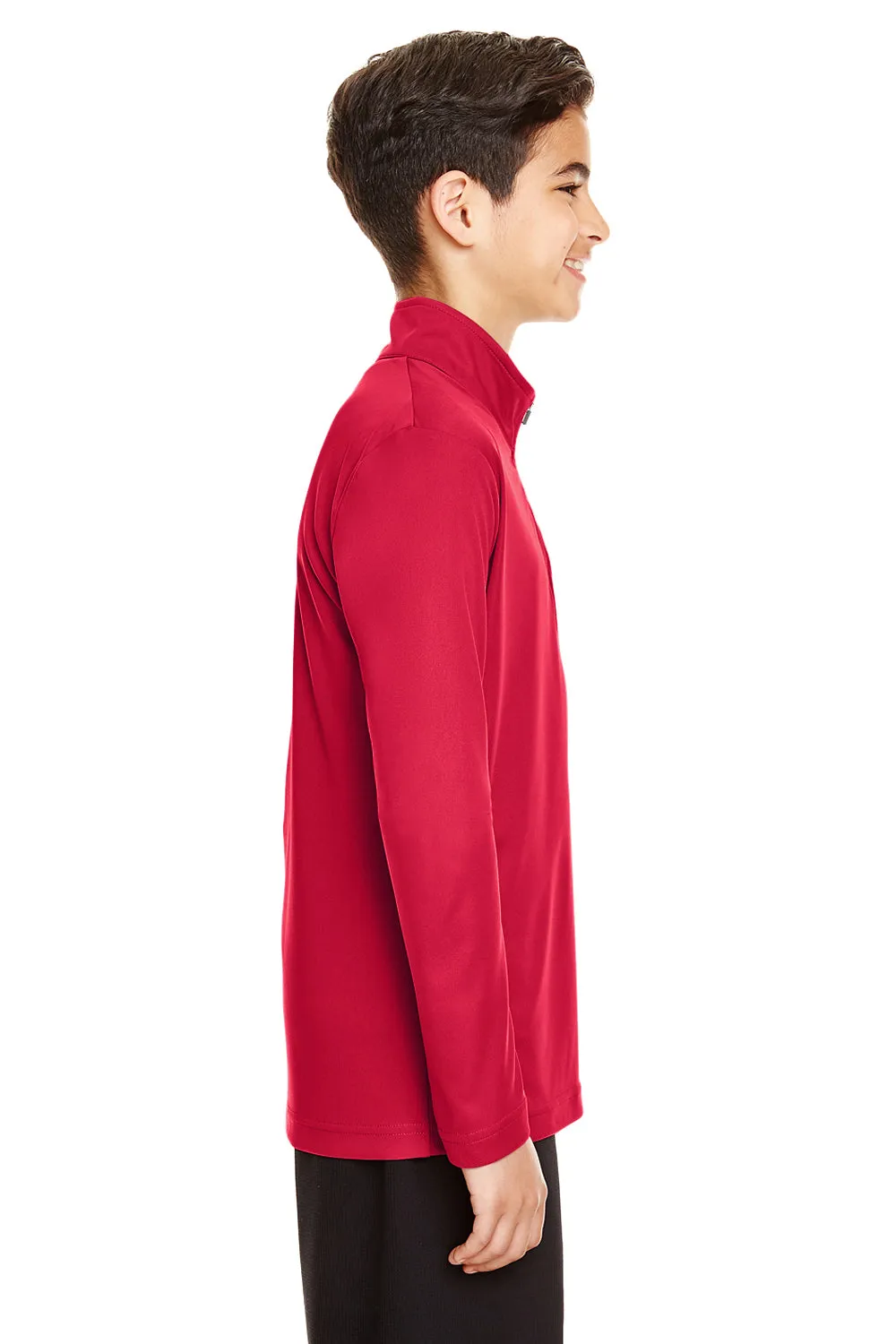 Team 365 Youth Zone Performance Moisture Wicking 1/4 Zip Sweatshirt - Red