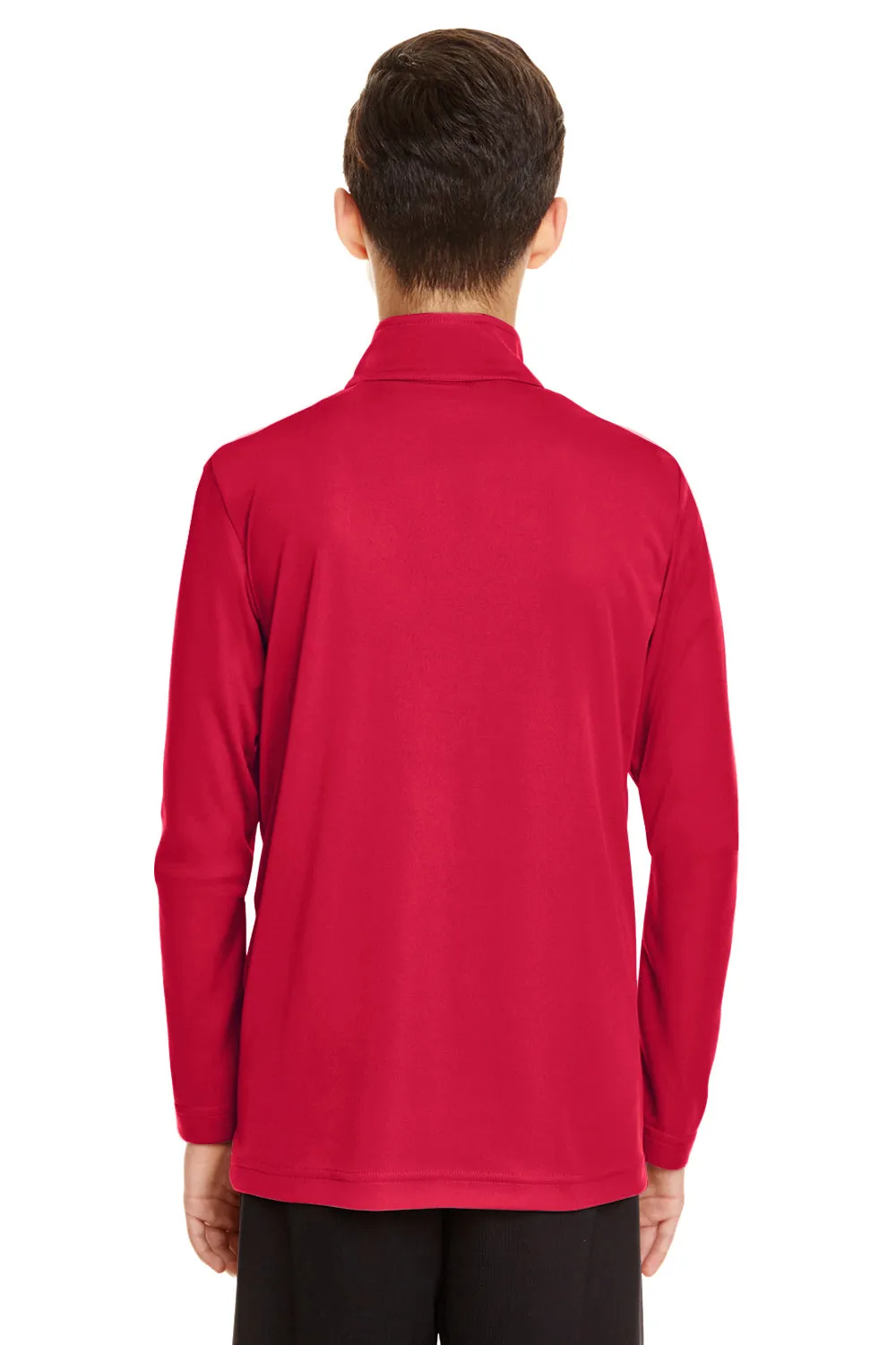 Team 365 Youth Zone Performance Moisture Wicking 1/4 Zip Sweatshirt - Red