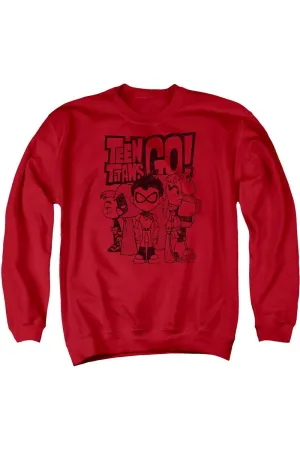 Teen Titans Go Team Up Adult Crewneck Sweatshirt