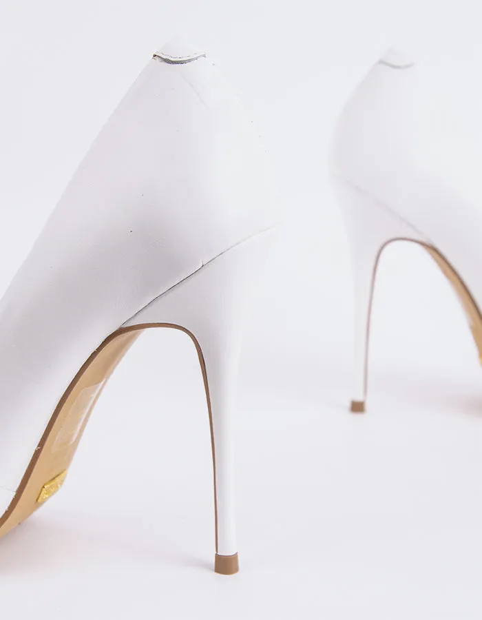 Teeva White Leather