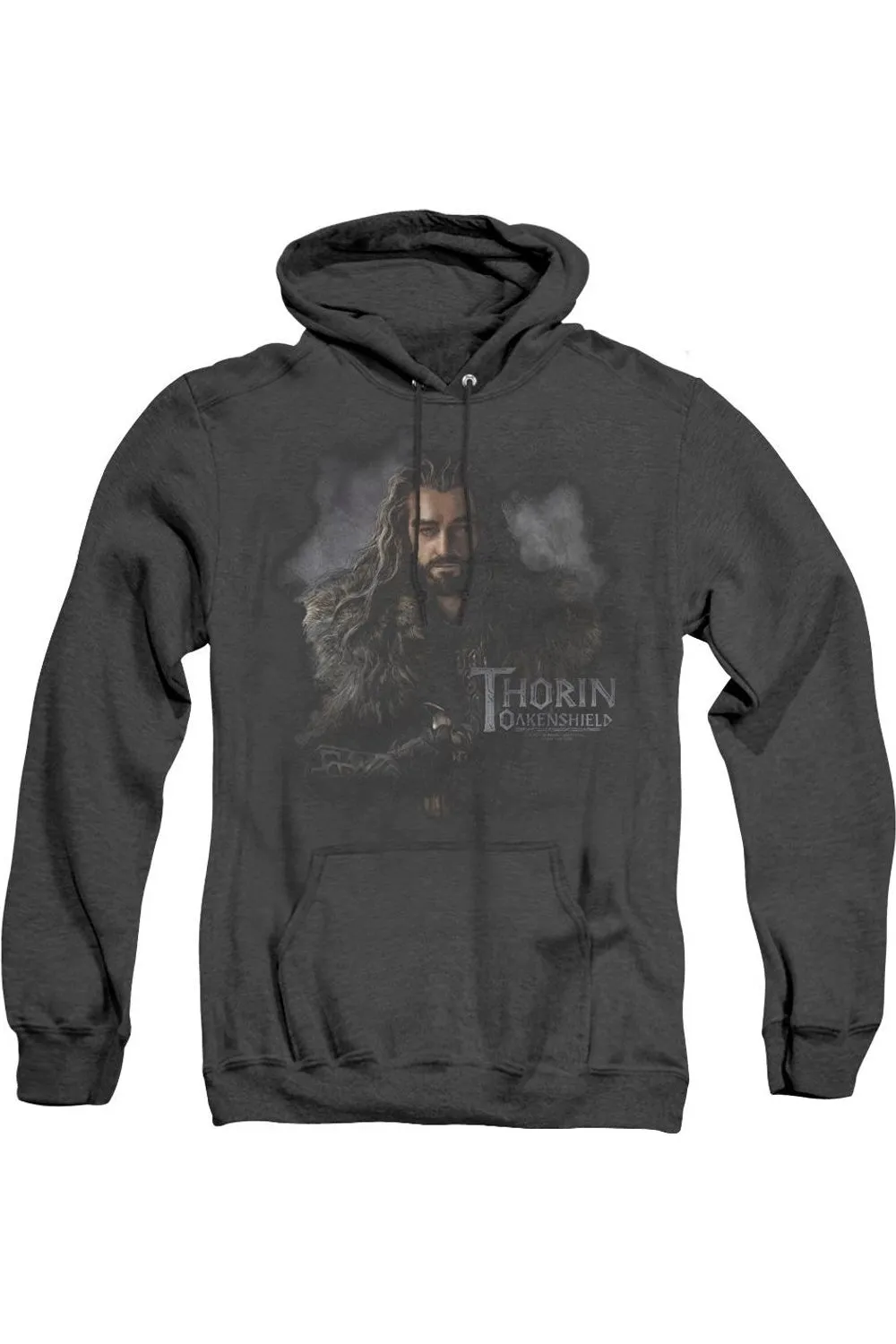The Hobbit Thorin Oakenshield Adult Heather Hoodie / Hooded Sweatshirt