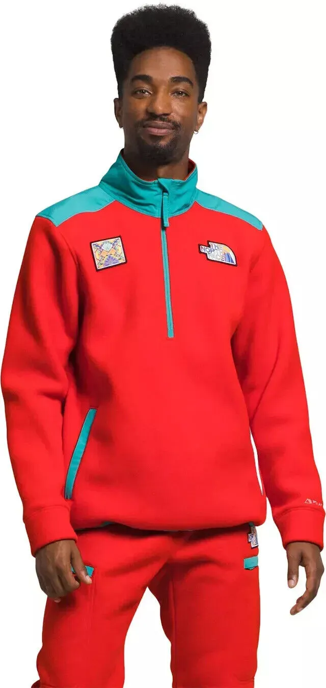 The North Face Alpine Polartec 200 NF0A7UJ8OW7 Sweatshirt Men Red 1/4 Zip SGN939