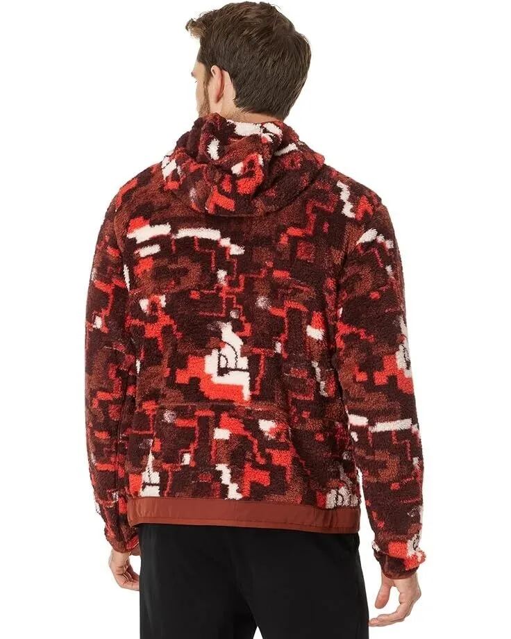 The North Face Campshire Men's Fiery Red Digi 1/4 Zip Fleece Hoodie Size S NCL2