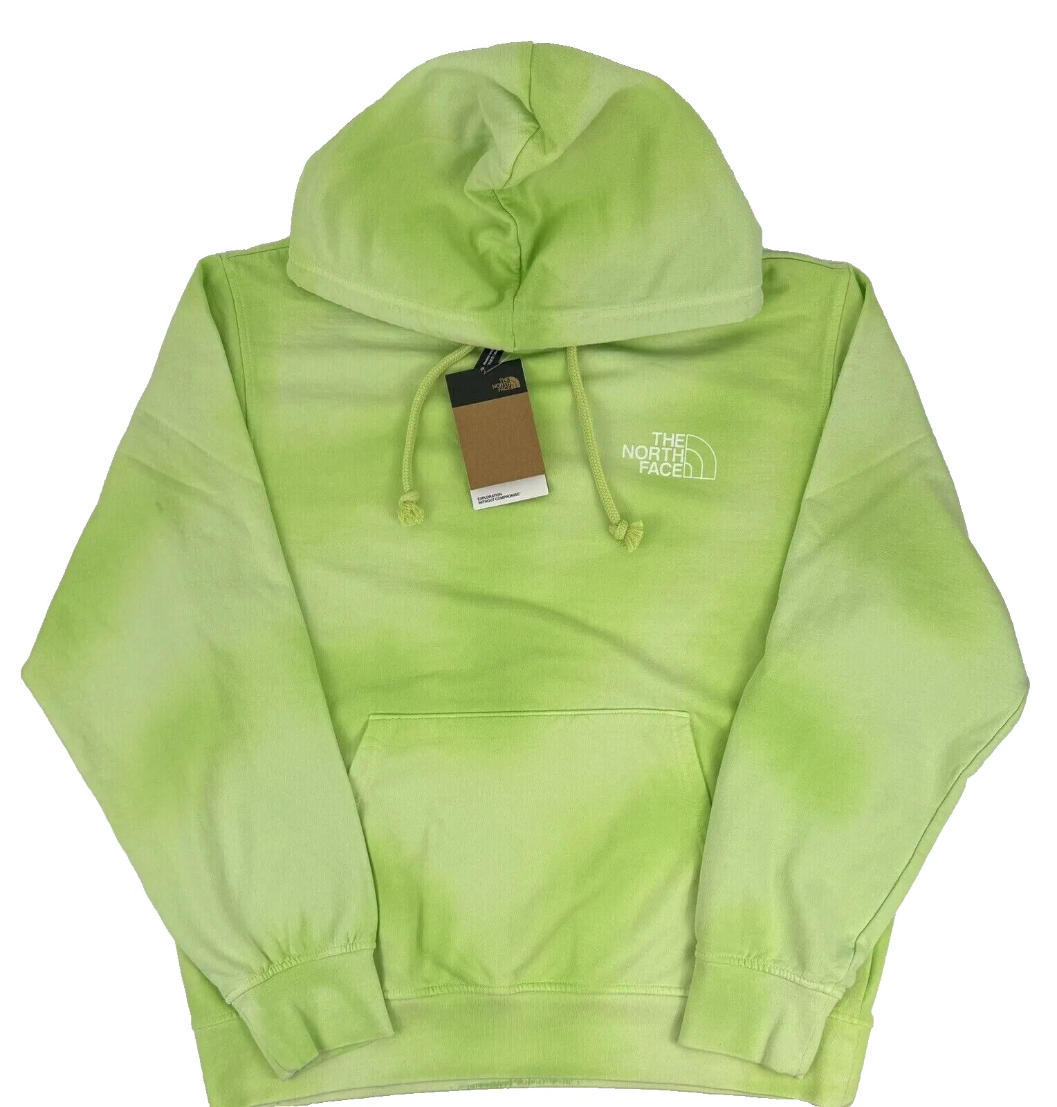 The North Face Dye NF0A5J914Y8 Men's Green Long Sleeve Pullover Hoodie S NCL644