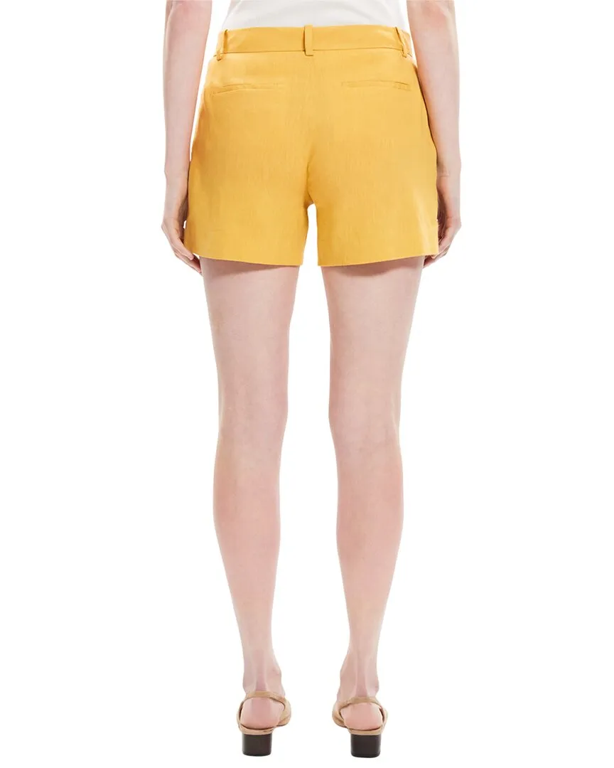 Theory Lynie Sleek Linen-Blend Short