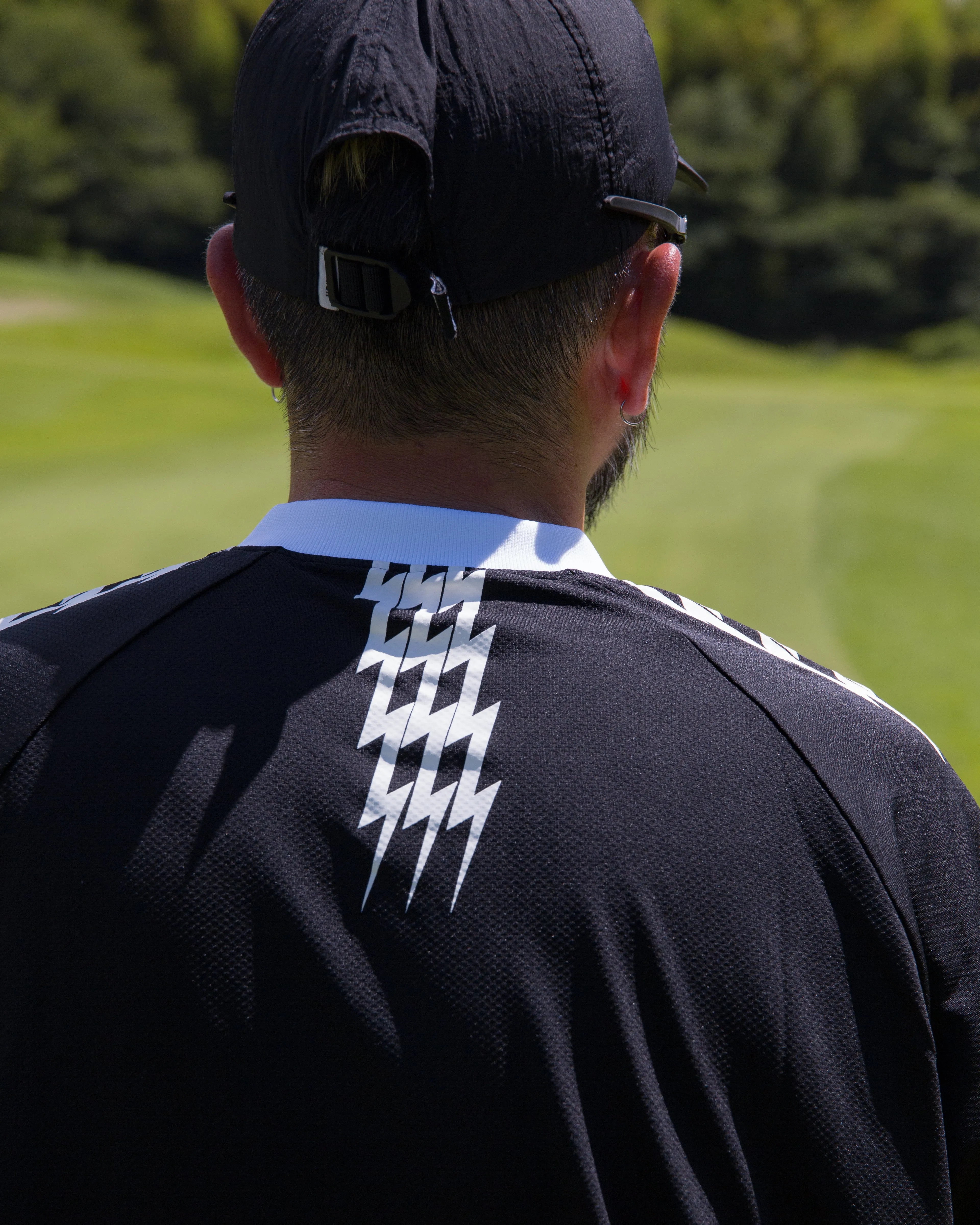 #THUNDER STRIPES HENRY POLO BLACK