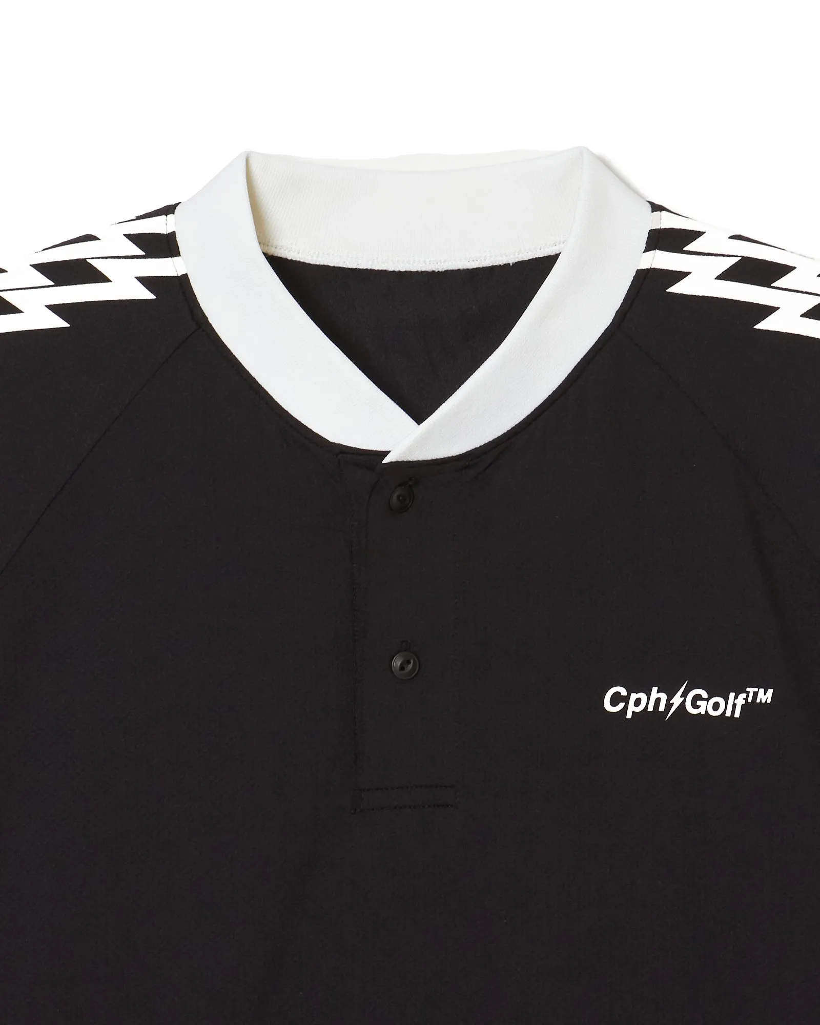 #THUNDER STRIPES HENRY POLO BLACK