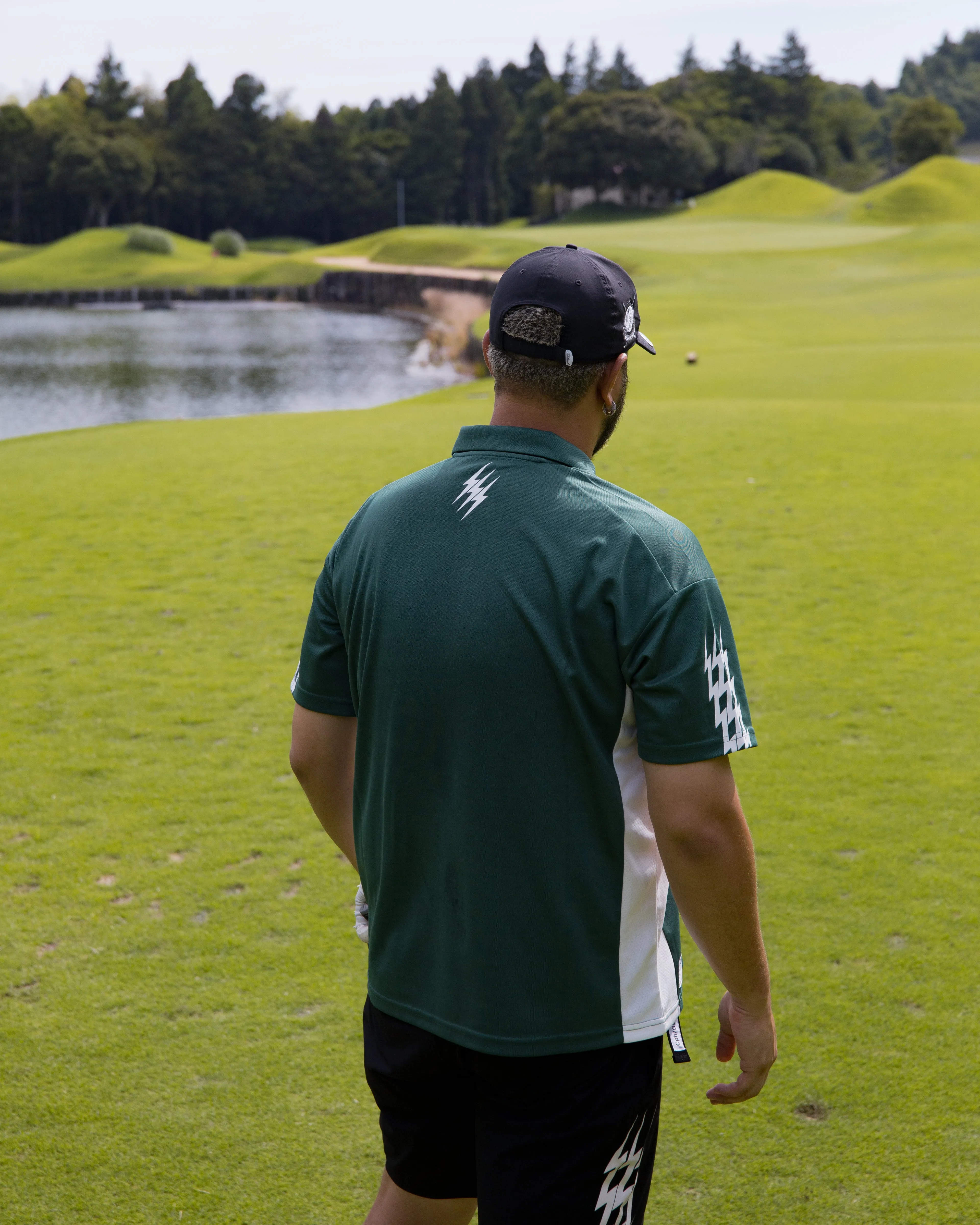 #THUNDER STRIPES POLO GREEN