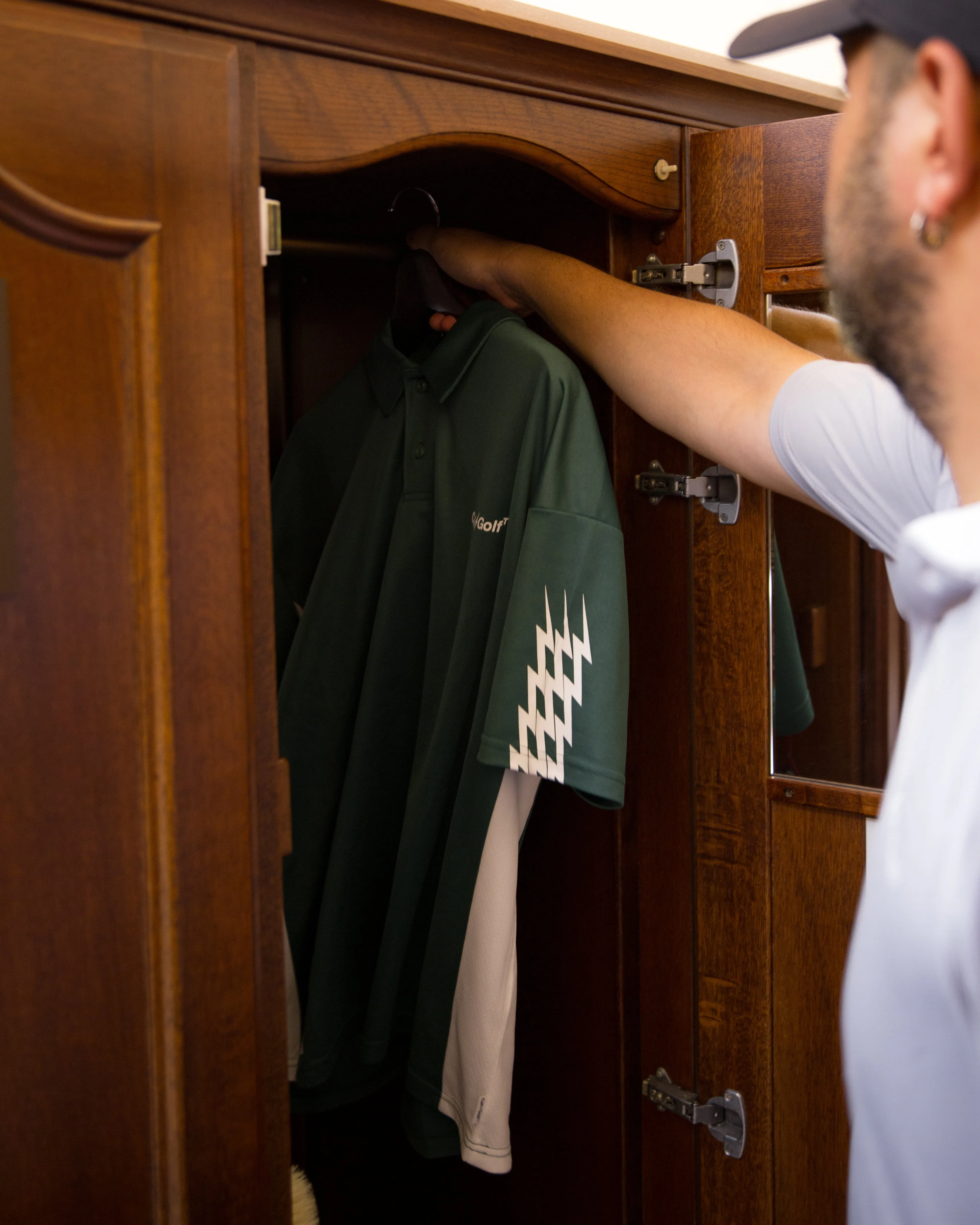 #THUNDER STRIPES POLO GREEN