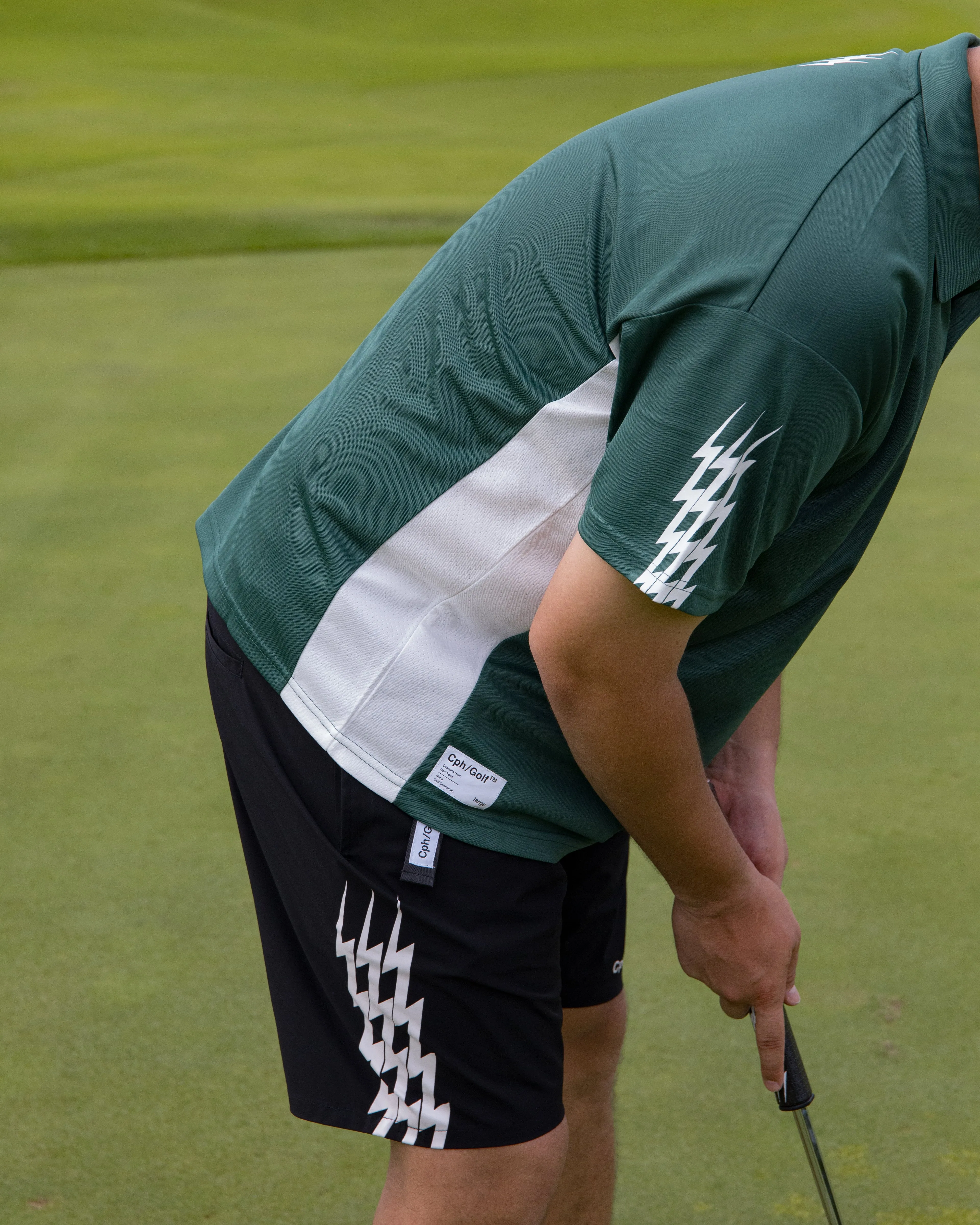 #THUNDER STRIPES POLO GREEN