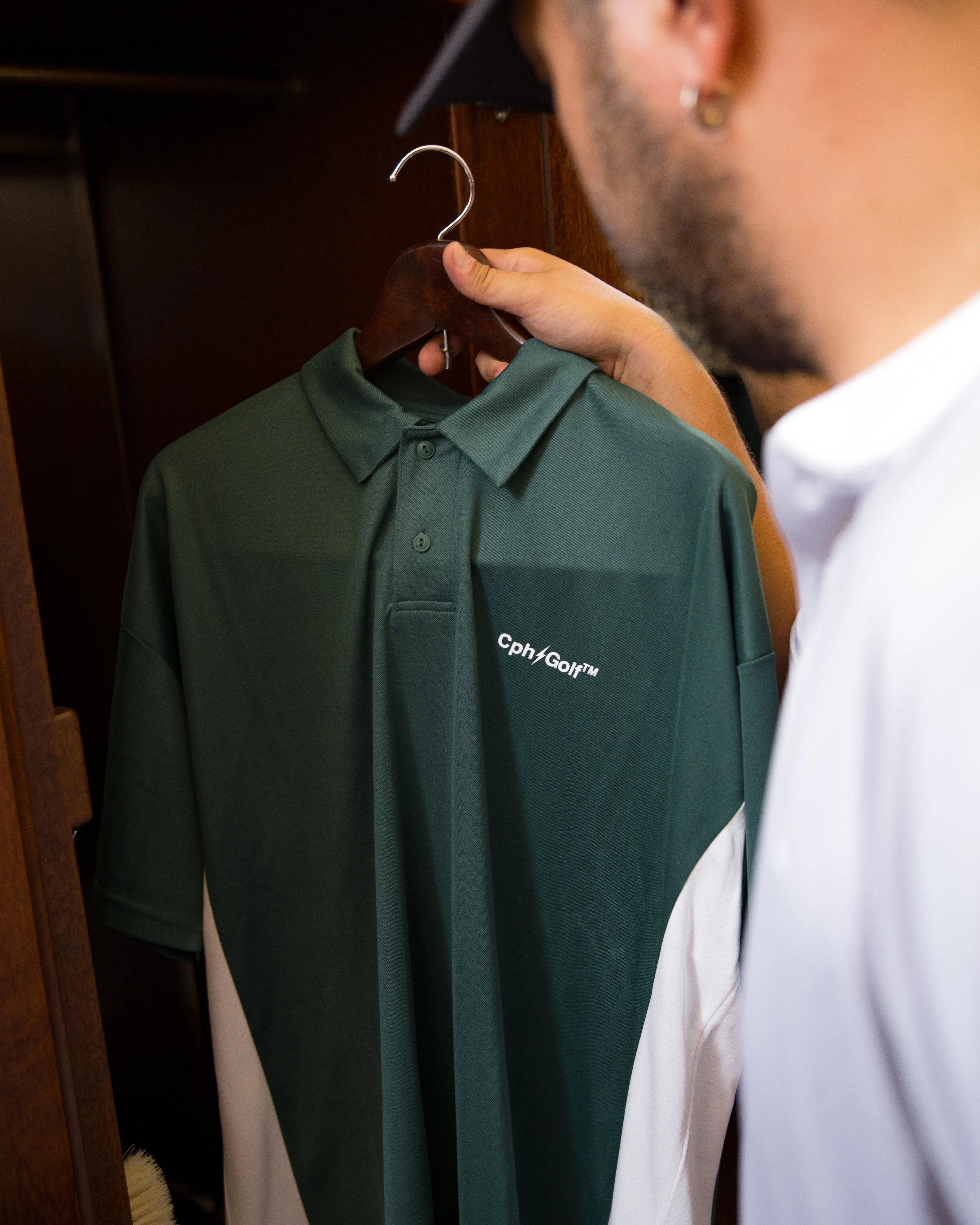 #THUNDER STRIPES POLO GREEN