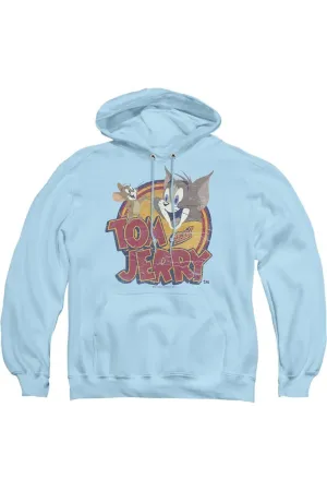 Tom And Jerry Water Damaged Adult Pull Over Hoodie / Hooded Sweatshirt