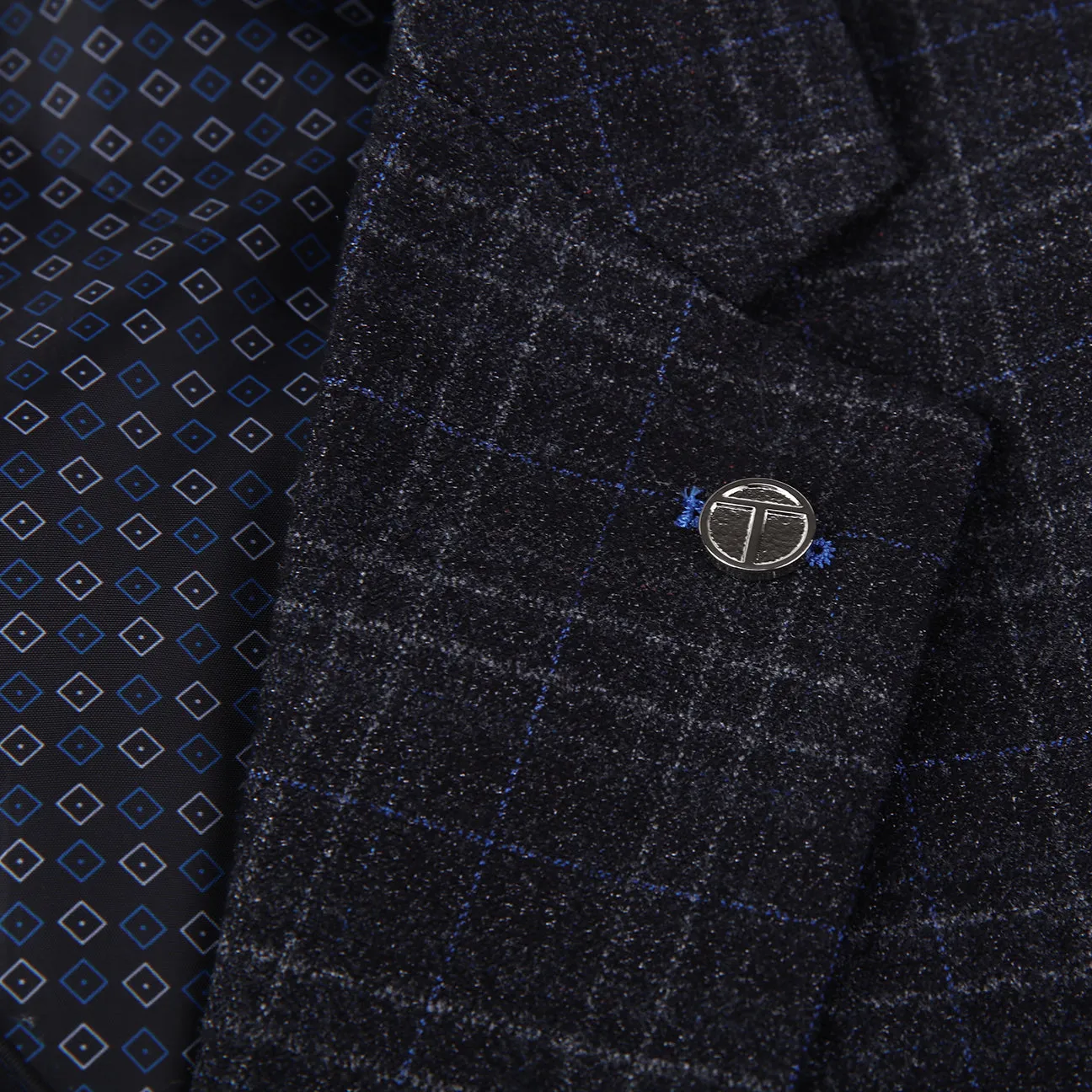 Tom Baine Men Performance Plaid Cashmere Feel Stretch Sport Coat