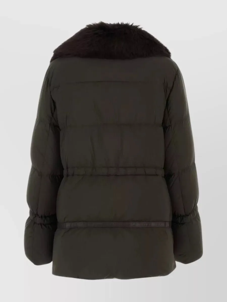 TOSCANA SHEARLING & GOOSE DOWN ITALIAN COAT