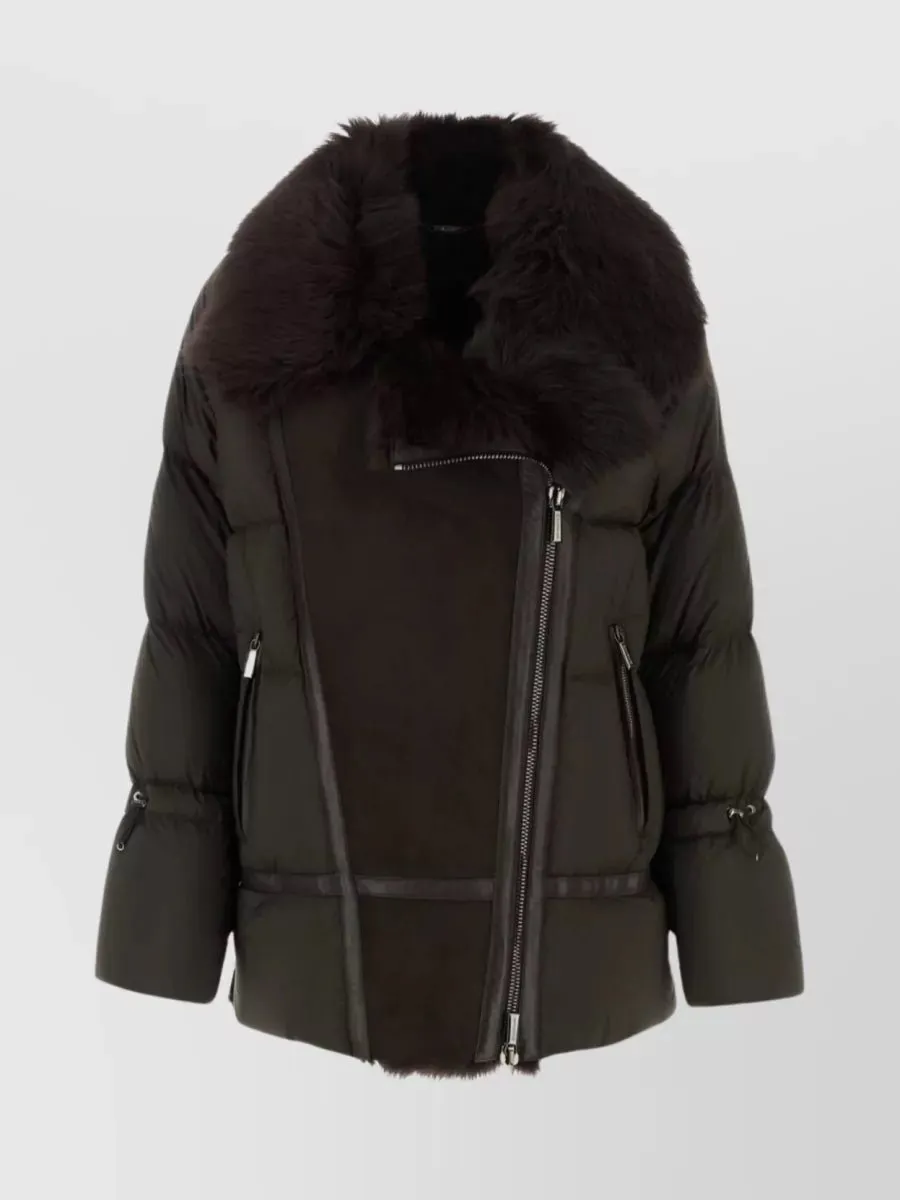 TOSCANA SHEARLING & GOOSE DOWN ITALIAN COAT