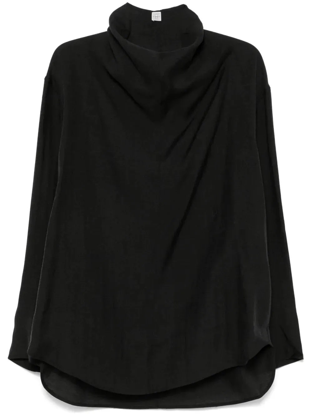 TOTEME - Women Lyocell Blend Funnel-Neck Organza Blouse Clothing_toteme