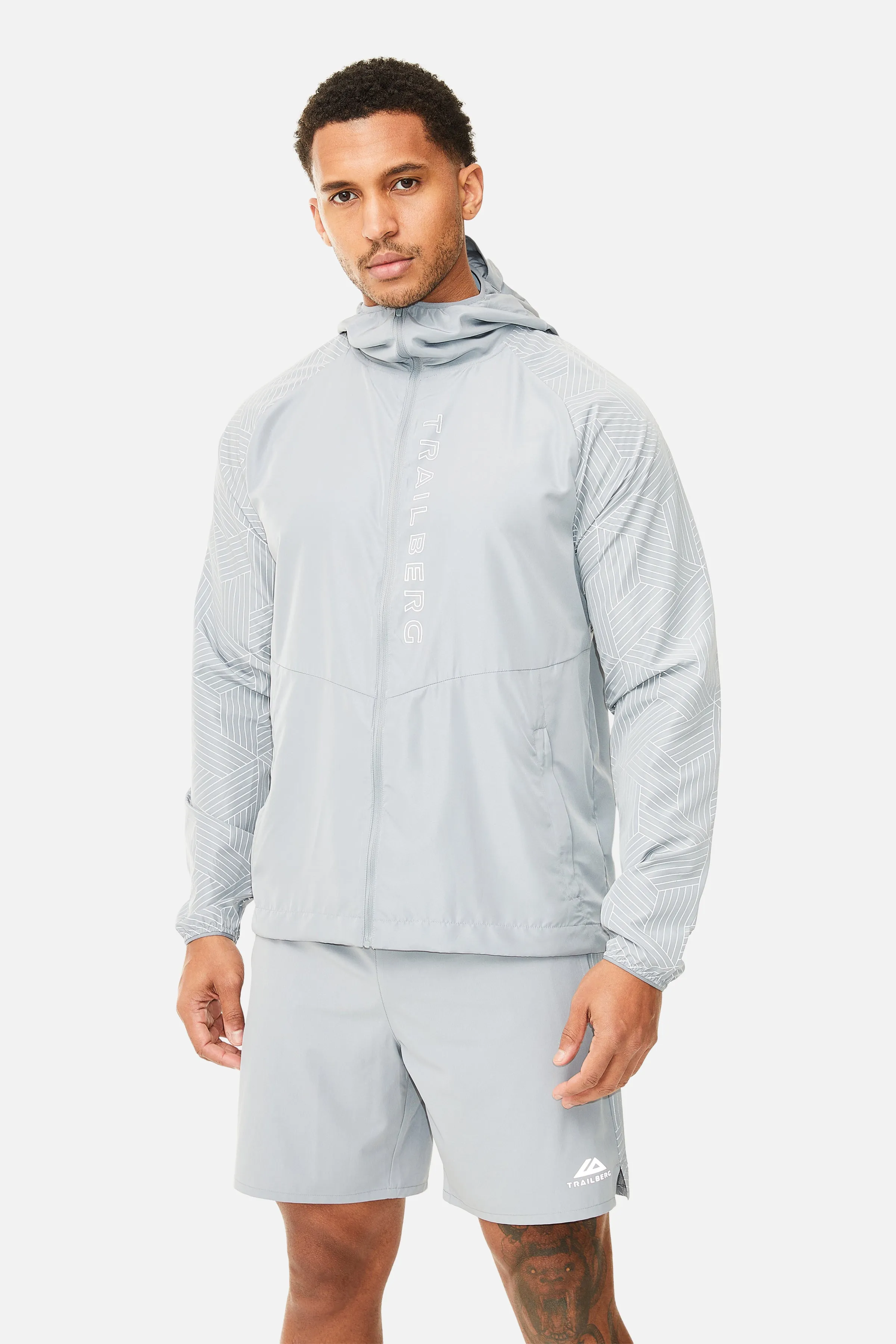 Trailberg Axis Jacquard Windbreaker - Grey