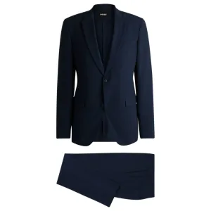 Two-piece suit in performance-stretch seersucker