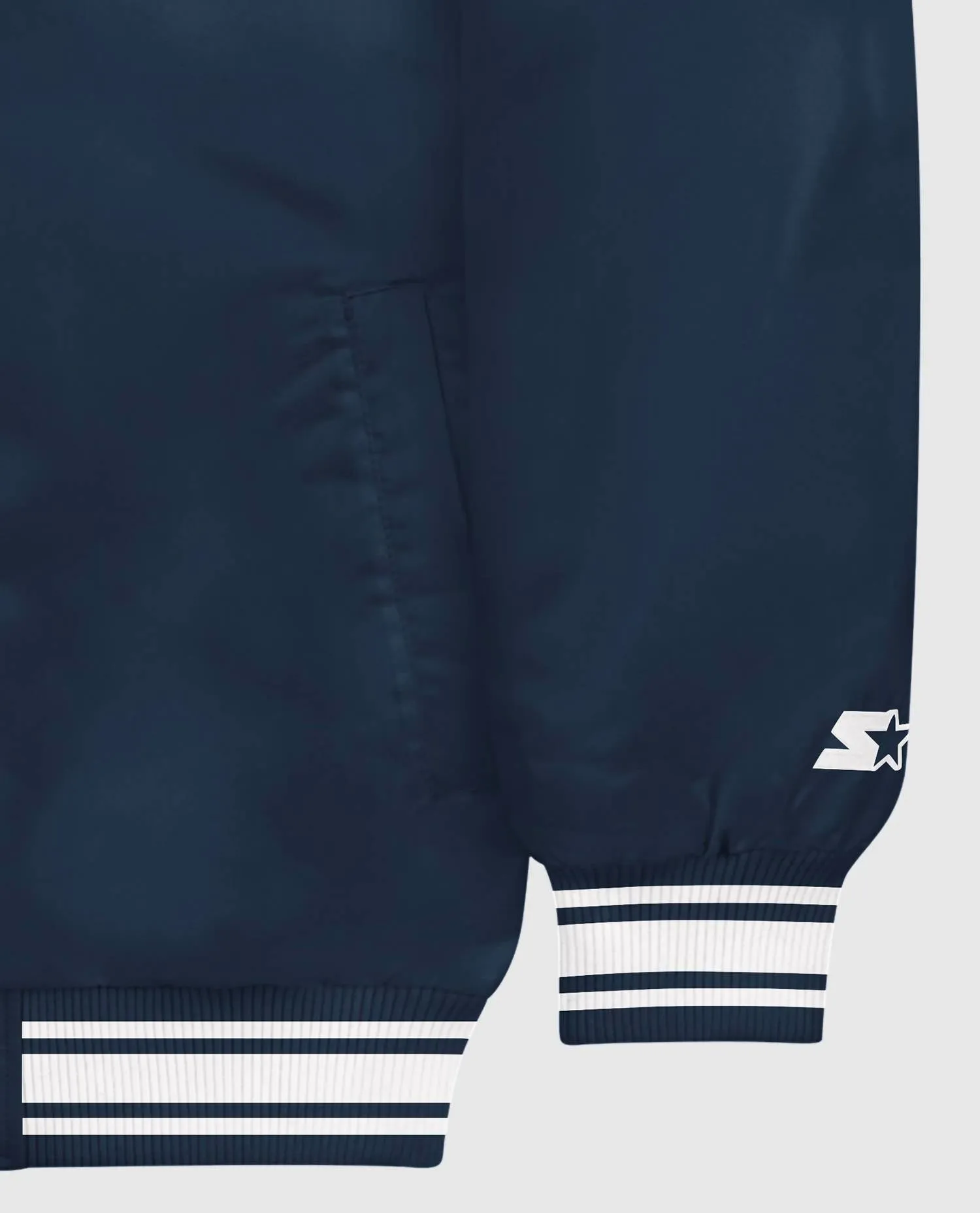 Unisesx Locker Room Full Snap Satin Jacket In Navy