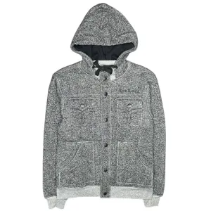 Unisex Button-Up Hoodie In Charcoal