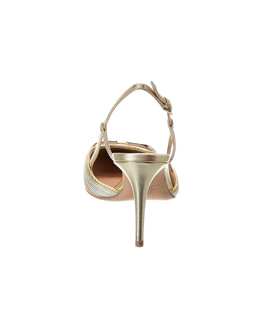 Valentino VLogo 80 Leather Slingback Pump