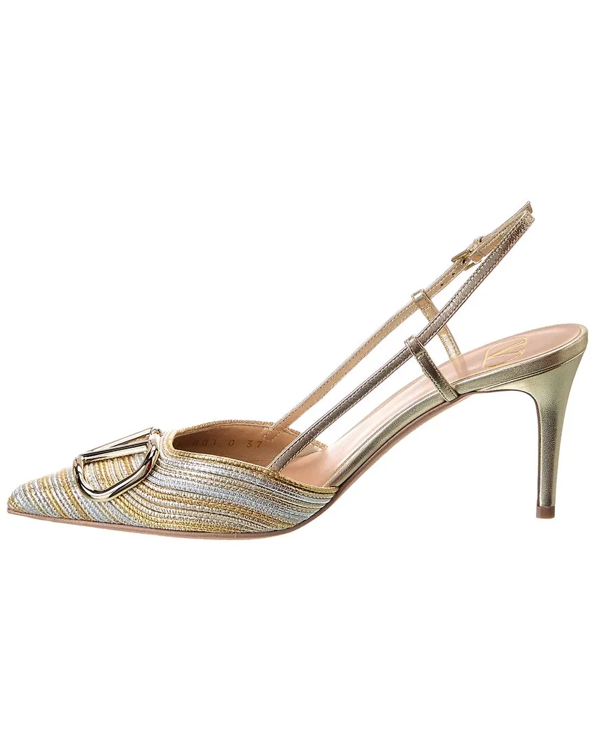 Valentino VLogo 80 Leather Slingback Pump