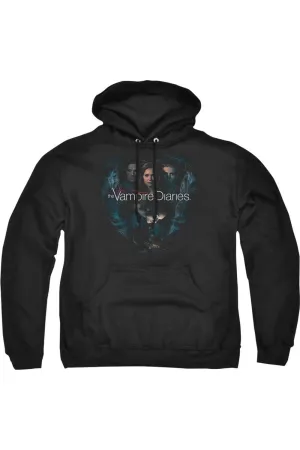 Vampire Diaries Hearts Desire Adult Pull Over Hoodie / Hooded Sweatshirt
