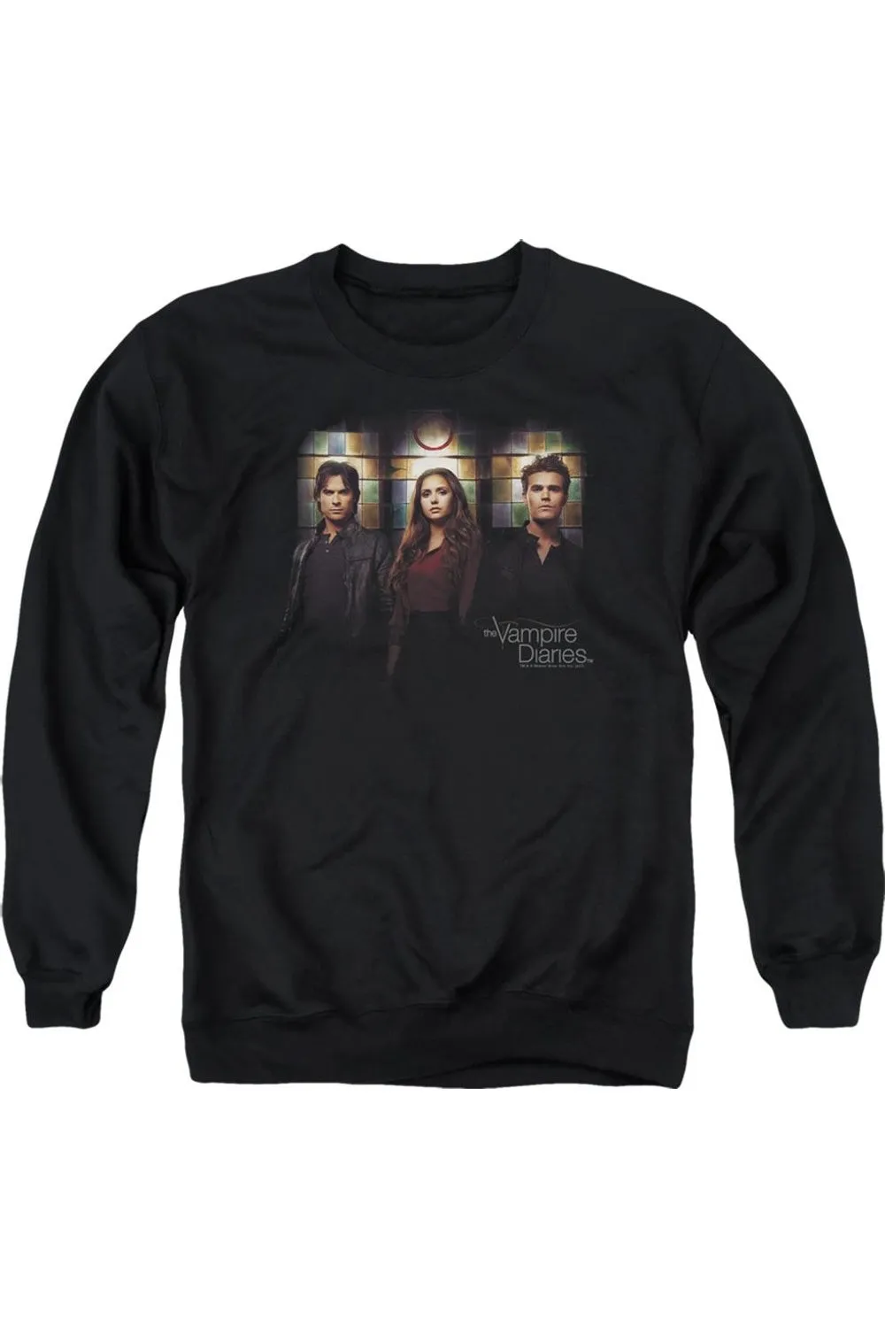 Vampire Diaries Stained Windows Adult Crewneck Sweatshirt