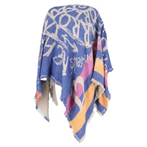 Vivienne Westwood Mirror The World Poncho in Multicolor Wool