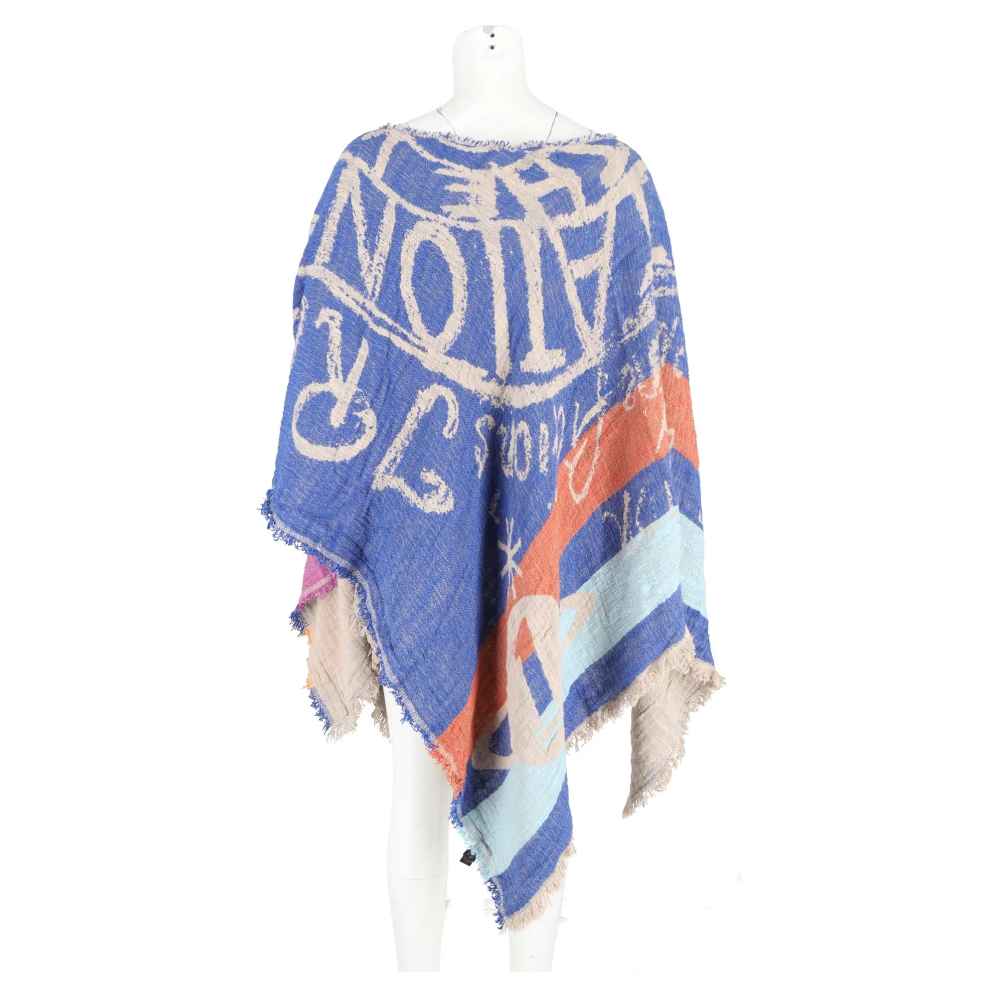 Vivienne Westwood Mirror The World Poncho in Multicolor Wool
