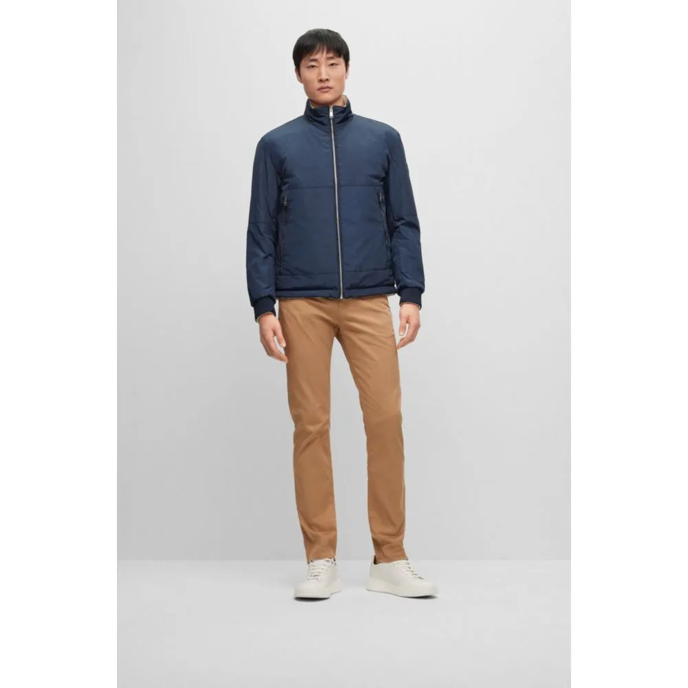 Water-repellent reversible jacket with logo badge