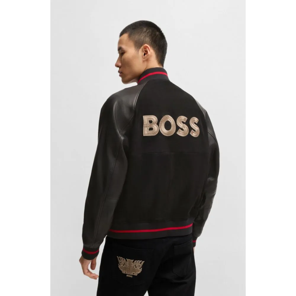 x Creation of the Gods varsity jacket with embroidery