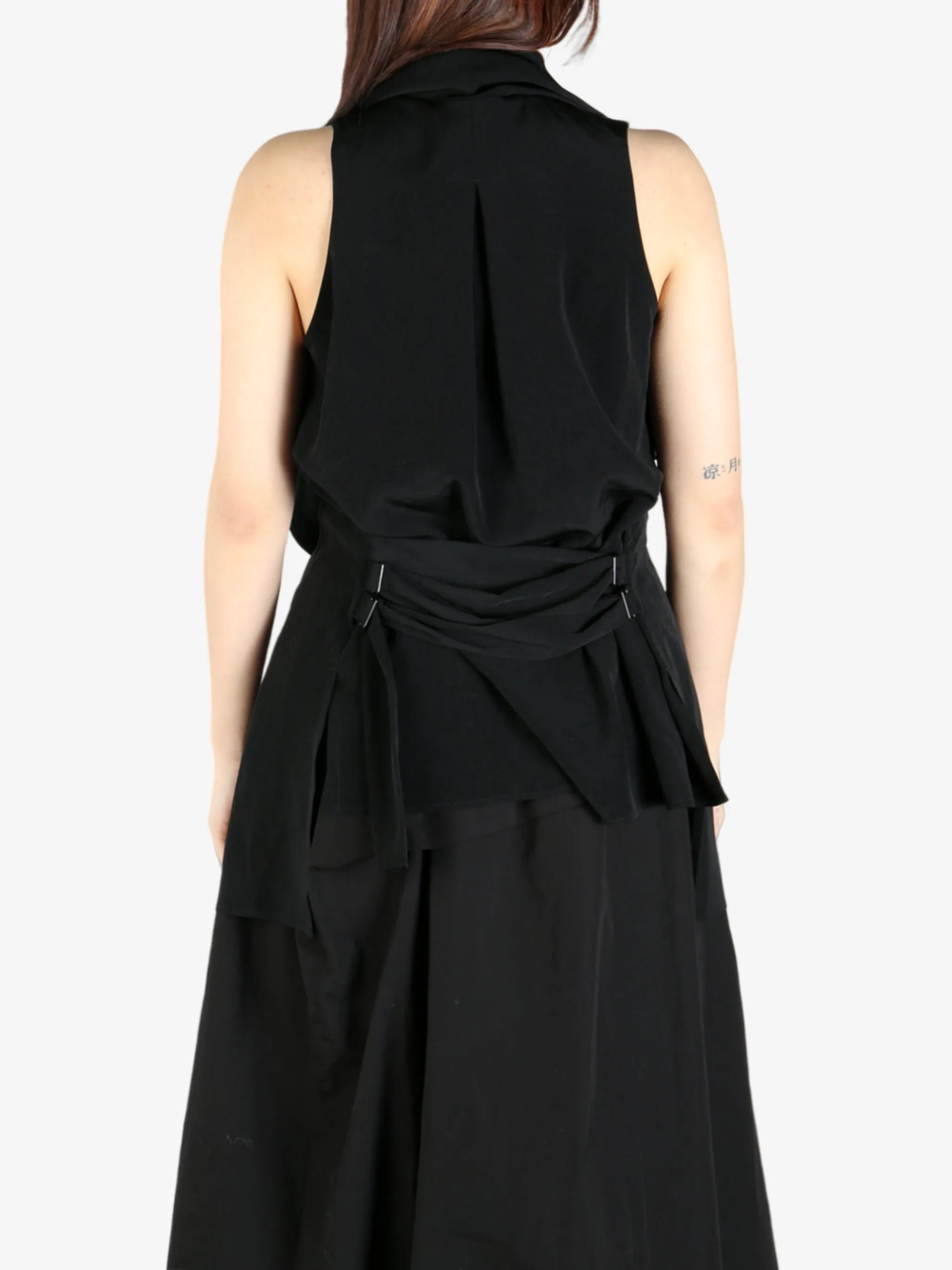 YOHJI YAMAMOTO - Women Draped Long Vest Clothing_yohji-yamamoto